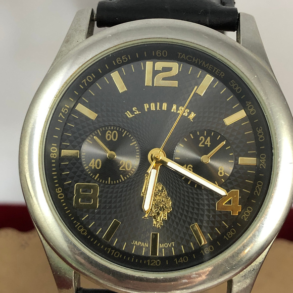 Beautiful US Polo Assn Watch Black & Silver Watch